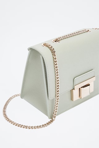 Sac bandoulière en cuir de veau - Vert d’eau