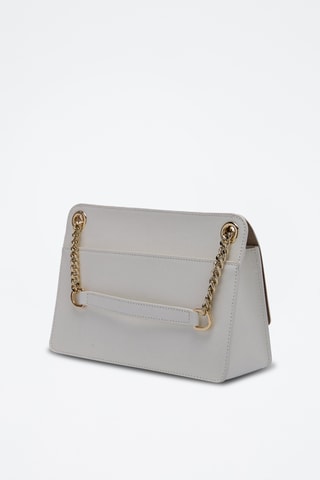 Sac bandoulière en cuir de veau - Gris clair