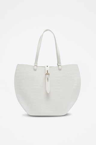 Cabas en cuir de veau - Blanc