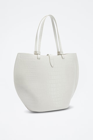 Cabas en cuir de veau - Blanc