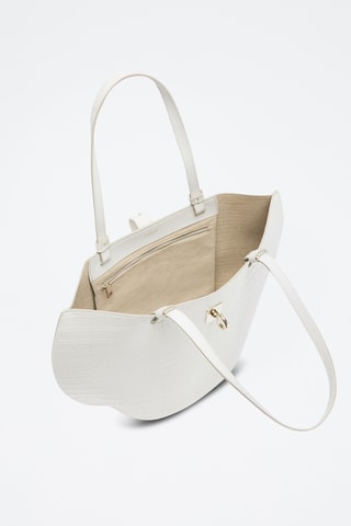 Cabas en cuir de veau - Blanc