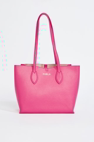 Sac porté épaule en cuir de veau - Rose