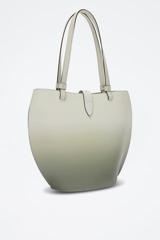 Cabas dip and dye en cuir de veau - Gris clair