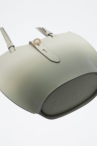 Cabas dip and dye en cuir de veau - Gris clair