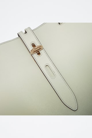 Cabas dip and dye en cuir de veau - Gris clair