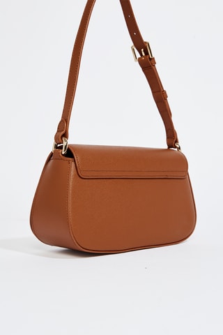 Sac porté épaule en cuir de veau - Camel