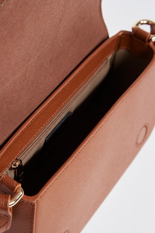 Sac porté épaule en cuir de veau - Camel