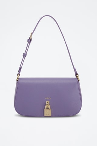 Sac porté épaule en cuir de veau - Violet