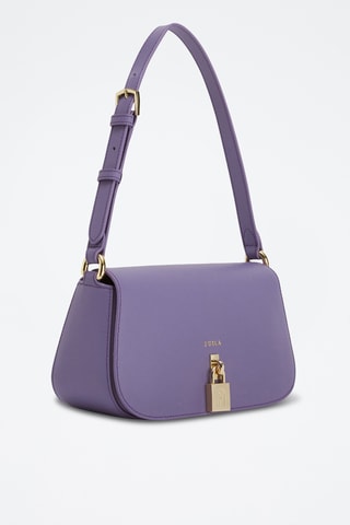 Sac porté épaule en cuir de veau - Violet
