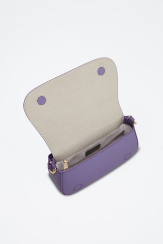 Sac porté épaule en cuir de veau - Violet
