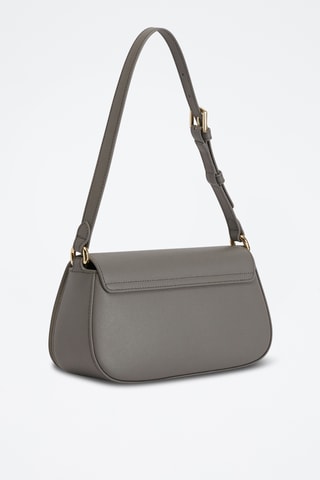Sac porté épaule en cuir de veau - Gris foncé