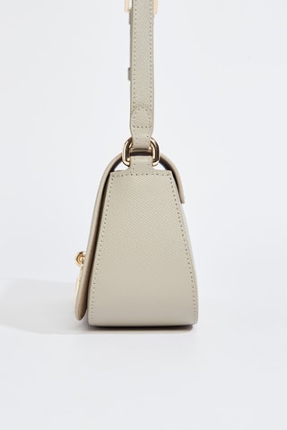 Sac porté épaule en cuir de veau - Gris clair