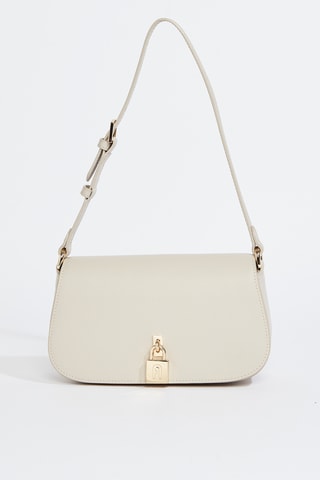 Sac porté épaule en cuir de veau - Ecru