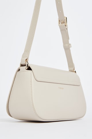 Sac porté épaule en cuir de veau - Ecru