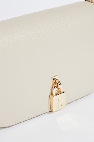 Sac porté épaule en cuir de veau - Ecru