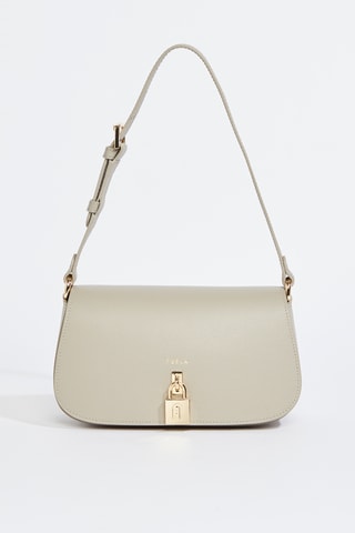 Sac porté épaule en cuir de veau - Beige