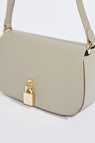 Sac porté épaule en cuir de veau - Beige