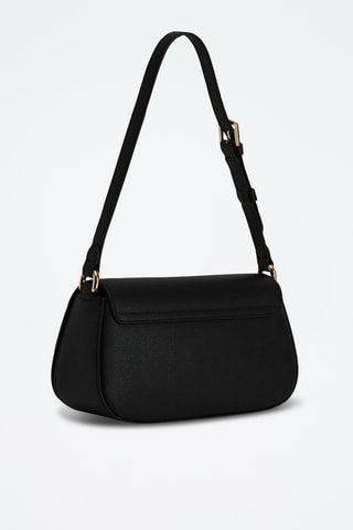 Sac porté épaule en cuir de veau - Noir