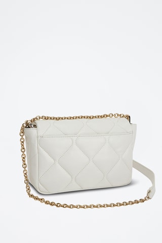 Sac bandoulière en cuir de mouton nappa - Blanc