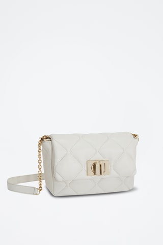 Sac bandoulière en cuir de mouton nappa - Blanc