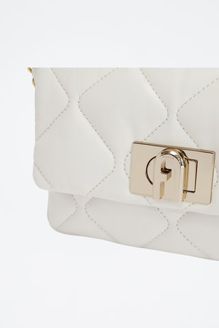 Sac bandoulière en cuir de mouton nappa - Blanc