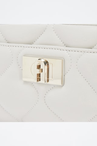 Sac bandoulière en cuir de mouton nappa - Blanc