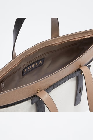 Sac à main en cuir de veau - Blanc et beige