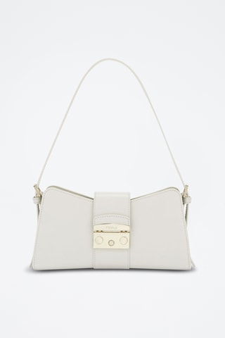 Sac porté épaule en cuir de veau - Blanc