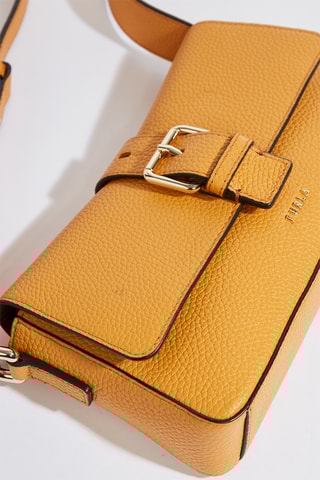 Sac bandoulière en cuir de veau - Jaune