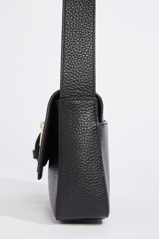 Sac bandoulière en cuir de veau - Noir
