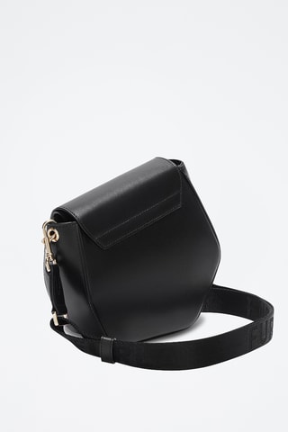 Sac bandoulière en cuir de veau - Noir