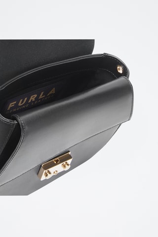 Sac bandoulière en cuir de veau - Noir