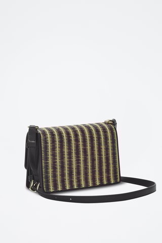 Sac bandoulière en cuir de veau - Noir