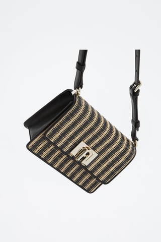 Sac bandoulière en cuir de veau - Noir