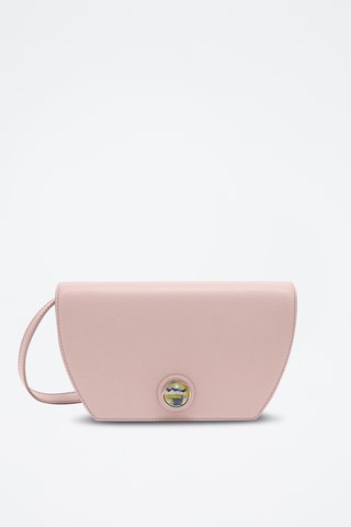 Sac bandoulière en cuir - Rose poudré