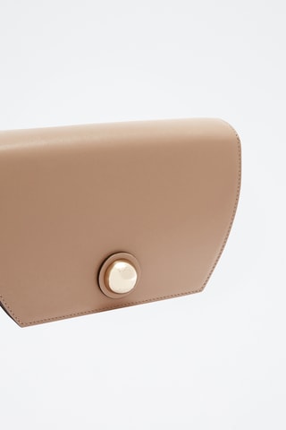 Sac bandoulière en cuir de veau - Marron clair