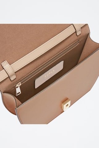 Sac bandoulière en cuir de veau - Marron clair