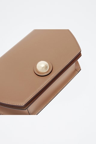 Sac bandoulière en cuir de veau - Marron clair