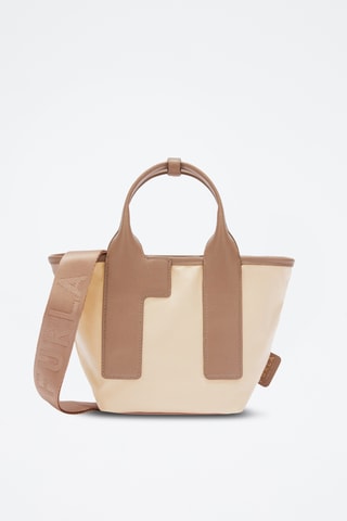 Sac à main - Ecru et marron clair