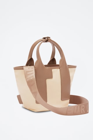 Sac à main - Ecru et marron clair