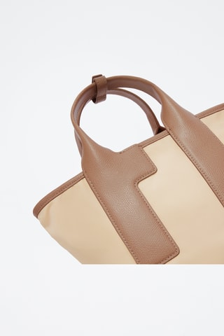 Sac à main - Ecru et marron clair