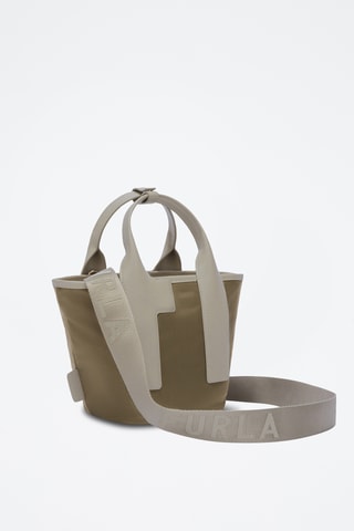 Sac à main en cuir - Kaki et gris clair