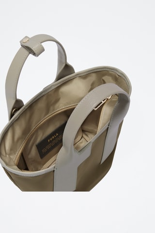 Sac à main en cuir - Kaki et gris clair