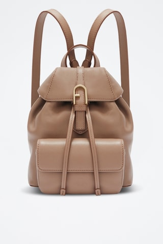 Sac à dos en cuir de veau - Marron clair