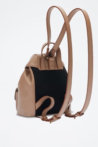 Sac à dos en cuir de veau - Marron clair