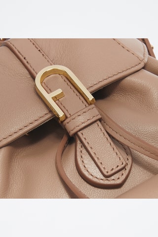 Sac à dos en cuir de veau - Marron clair