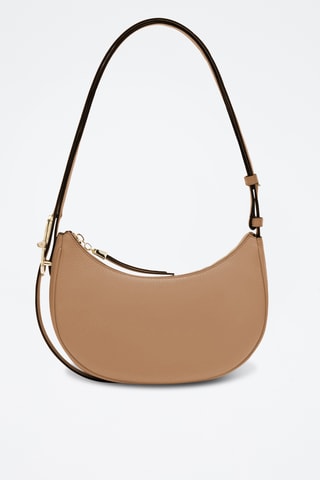 Sac porté épaule en cuir de veau - Marron clair