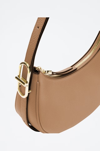 Sac porté épaule en cuir de veau - Marron clair