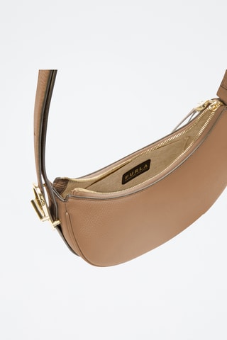 Sac porté épaule en cuir de veau - Marron clair