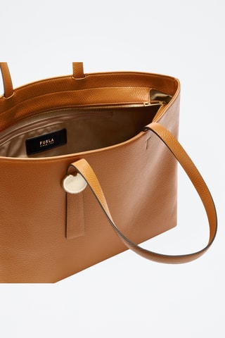 Cabas en cuir de veau - Camel